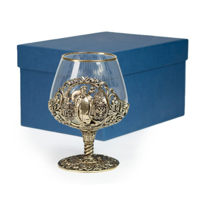 БОКАЛ ДЛЯ КОНЬЯКА "ФСБ ДЗЕРЖИНСКИЙ" ЛАТУННЫЙ