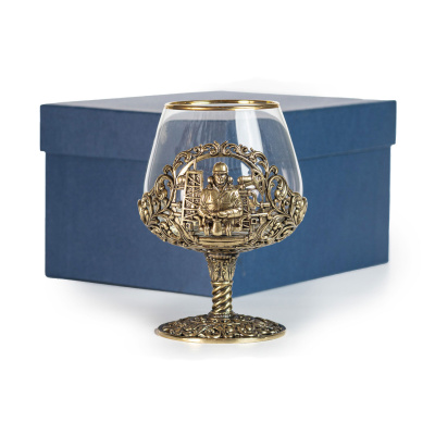 БОКАЛ ДЛЯ КОНЬЯКА "НЕФТЯНИК" ЛАТУННЫЙ