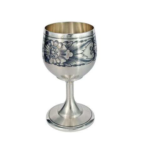 СЕРЕБРЯНЫЙ БОКАЛ С ЧЕРНЕНИЕМ  АРТ. 50030009А06 (70 МЛ.) – СЕВЕРНАЯ ЧЕРНЬ