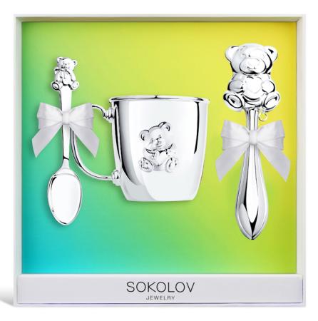 ДЕТСКИЙ НАБОР "МИШУТКА" (КРУЖКА, ЛОЖКА, ПОГРЕМУШКА) – SOKOLOV ДЕТСКИЙ НАБОР "МИШУТКА" (КРУЖКА, ЛОЖКА, ПОГРЕМУШКА) – SOKOLOV