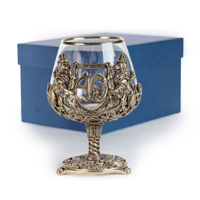 БОКАЛ ДЛЯ КОНЬЯКА "ЮБИЛЕЙНЫЙ 40" ЛАТУННЫЙ