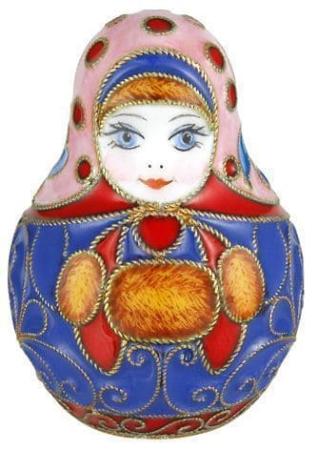 СЕРЕБРЯНЫЙ СУВЕНИР "МАТРЁШКА ЗИМА" – РУССКИЕ САМОЦВЕТЫ