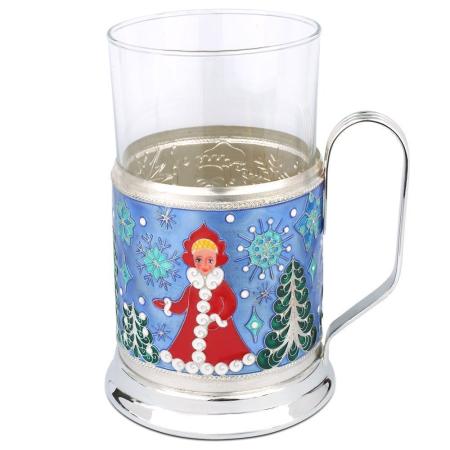 СЕРЕБРЯНЫЙ ПОДСТАКАННИК  42515 – РУССКИЕ САМОЦВЕТЫ