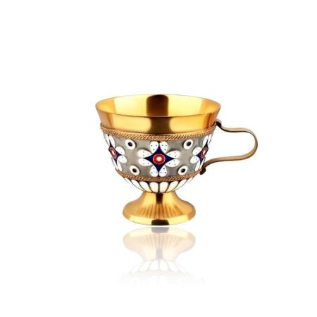 СЕРЕБРЯНАЯ КОФЕЙНАЯ ЧАШКА 27167 – РУССКИЕ САМОЦВЕТЫ