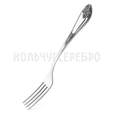СЕРЕБРЯНАЯ СТОЛОВАЯ ВИЛКА "ДВОРЦОВАЯ" М-17 С ЧЕРНЕНИЕМ – ПАВЛОВСКИЙ ЗАВОД