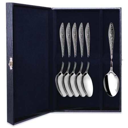 СЕРЕБРЯНЫЙ ДЕСЕРТНЫЙ НАБОР "МОРОЗКО" (6 ДЕСЕРТНЫХ ЛОЖЕК) – АРГЕНТА