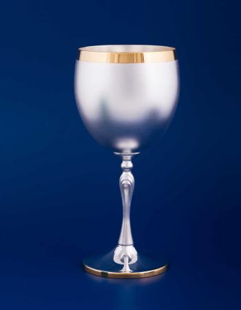 СЕРЕБРЯНЫЙ БОКАЛ "№38/1" С ПОЗОЛОТОЙ (250 МЛ.) – МСТЁРСКИЙ ЮВЕЛИР