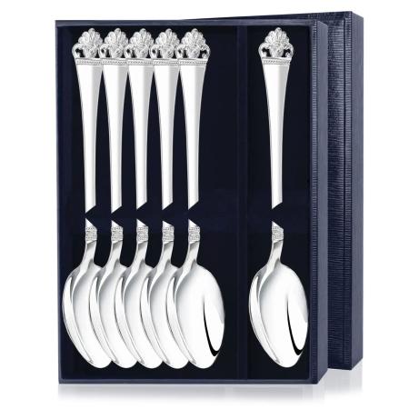 СТОЛОВЫЙ НАБОР ИЗ СЕРЕБРА "АФИНА" (6 ЛОЖЕК) – АРГЕНТА