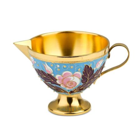 СЕРЕБРЯНЫЙ СЛИВОЧНИК "РОЗА" – РУССКИЕ САМОЦВЕТЫ