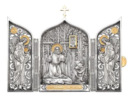 СКЛАДЕНЬ "СЕРАФИМ САРОВСКИЙ" С ПОЗОЛОТОЙ (СРЕДНИЙ) – АЛЬТМАСТЕР