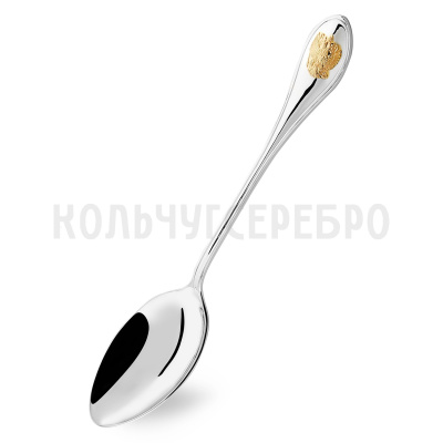 СЕРЕБРЯНАЯ СТОЛОВАЯ ЛОЖКА "ОТЕЧЕСТВО" С ПОЗОЛОТОЙ 930565-1 – КРАСНАЯ ПРЕСНЯ