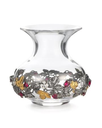 СЕРЕБРЯНАЯ ВАЗА ДЛЯ ЦВЕТОВ "ЗЕМЛЯНИКА" – АЛЬТМАСТЕР