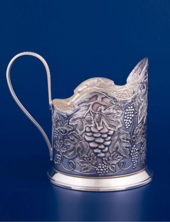 СЕРЕБРЯНЫЙ ПОДСТАКАННИК "ВИНОГРАДНАЯ ЛОЗА" – МСТЁРСКИЙ ЮВЕЛИР