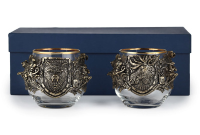 СТАКАН ДЛЯ ВИСКИ "ОХОТА - МЕДВЕДЬ, ЛОСЬ" CLASSIC 