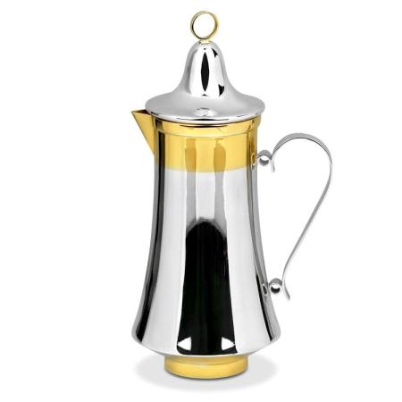 СЕРЕБРЯНЫЙ КОФЕЙНИК С  ПОЗОЛОТОЙ АРТ. 26659 – РУССКИЕ САМОЦВЕТЫ