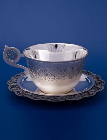 СЕРЕБРЯНАЯ КОФЕЙНАЯ ЧАШКА "СОЛНЫШКО" – МСТЁРСКИЙ ЮВЕЛИР