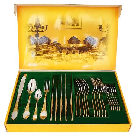 СТОЛОВЫЙ НАБОР ИЗ НЕРЖАВЕЮЩЕЙ СТАЛИ "НИЖЕГОРОДСКИЙ" М20 ЛНТП (24 ПРЕДМЕТА)