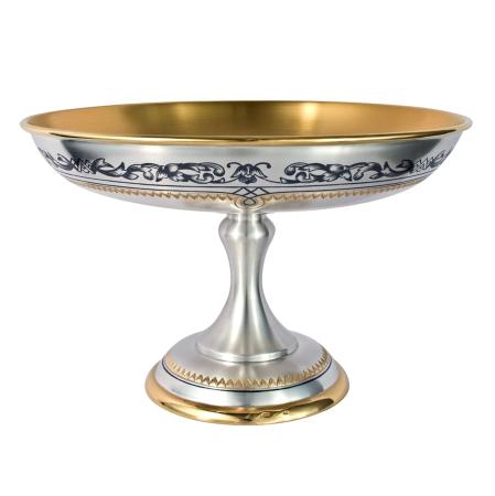 СЕРЕБРЯНАЯ ВАЗА ДЛЯ ФРУКТОВ  АРТ. 40130059А06 – СЕВЕРНАЯ ЧЕРНЬ