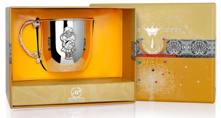 ДЕТСКАЯ СЕРЕБРЯНАЯ КРУЖКА "ДЕВОЧКА" – АРГЕНТА