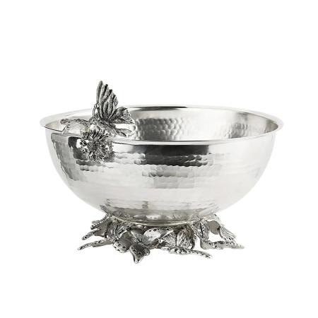 СУХАРНИЦА "БАБОЧКИ" (1 БАБОЧКА) ПОСЕРЕБРЕННАЯ КОВАННАЯ – КОЛЬЧУГИНСКИЙ МЕЛЬХИОР