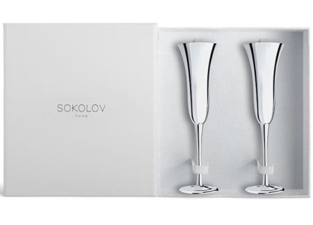 НАБОР СЕРЕБРЯНЫХ ФУЖЕРОВ (2 ШТУКИ) арт. 2301030002 – SOKOLOV