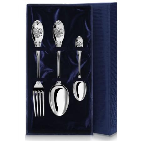 СЕРЕБРЯНЫЙ СТОЛОВЫЙ НАБОР "ЕДИНСТВО" (3 ПРЕДМЕТА) – АРГЕНТА