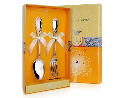 ДЕТСКИЕ СТОЛОВЫЕ ПРИБОРЫ "ПРЕСТИЖ" (2 ПРЕДМЕТА) – АРГЕНТА