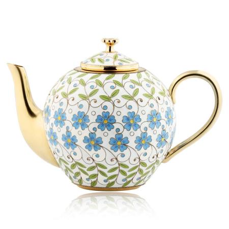 СЕРЕБРЯНЫЙ ЧАЙНИК "СИТЕЦ" – РУССКИЕ САМОЦВЕТЫ