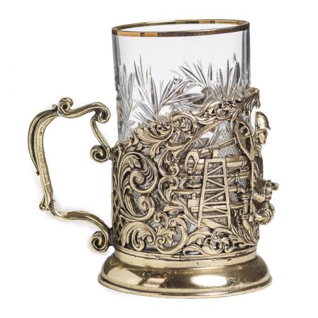 ПОДСТАКАННИК "НЕФТЯНИК" ЛАТУННЫЙ