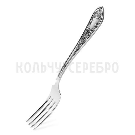 СТОЛОВАЯ ВИЛКА ИЗ МЕЛЬХИОРА "ЖАСМИН" С ЧЕРНЕНИЕМ – КОЛЬЧУГИНСКИЙ МЕЛЬХИОР