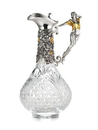 СЕРЕБРЯНЫЙ ДЕКАНТЕР ДЛЯ ВИНА "НИМФА" (ОБЪЕМ 1 ЛИТР) – АЛЬТМАСТЕР