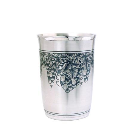 СЕРЕБРЯНЫЙ СТАКАН "ВИНОГРАД" 255 МЛ. – СЕВЕРНАЯ ЧЕРНЬ