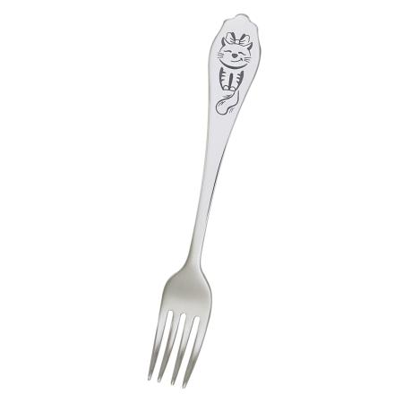 СЕРЕБРЯНАЯ ДЕТСКАЯ ВИЛКА "МУРЛЫКА" АРТ. 40020130Д05 – СЕВЕРНАЯ ЧЕРНЬ