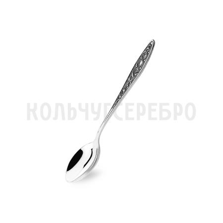 ЧАЙНАЯ ЛОЖКА ИЗ МЕЛЬХИОРА "МОРОЗКО" С ЧЕРНЕНИЕМ – КОЛЬЧУГИНСКИЙ МЕЛЬХИОР