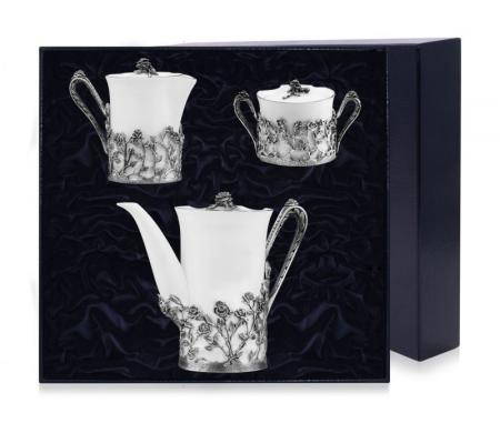 ЧАЙНИК, САХАРНИЦА, МОЛОЧНИК "РОЗА" – АРГЕНТА