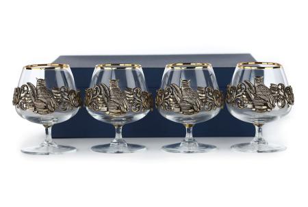 БОКАЛ ДЛЯ КОНЬЯКА "МУДРОМУ РУКОВОДИТЕЛЮ" CLASSIC 4 ШТ