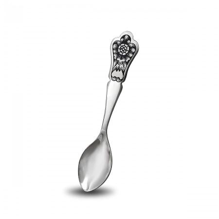 СЕРЕБРЯНАЯ ЛОЖКА ДЛЯ СОЛИ "ЧЕРНЕВОЙ" С ЧЕРНЕНИЕМ - СЕВЕРНАЯ ЧЕРНЬ