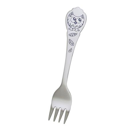 СЕРЕБРЯНАЯ ДЕТСКАЯ ВИЛКА "СОВУШКИ" АРТ.40020164С05 – СЕВЕРНАЯ ЧЕРНЬ 