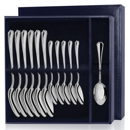 НАБОР ЛОЖЕК ИЗ СЕРЕБРА "ЭЛЕГАНТ" (6 СТОЛОВЫХ, 6 ЧАЙНЫХ) – АРГЕНТА