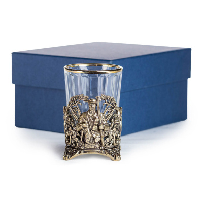 СТОПКА "ОХОТНИК" ЛАТУННАЯ