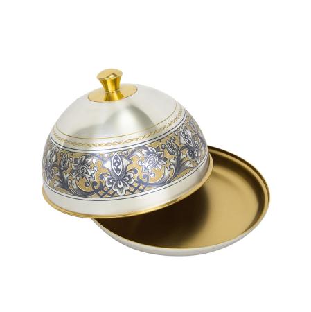 СЕРЕБРЯНАЯ МАСЛЁНКА "ТРАДИЦИЯ" С ПОЗОЛОТОЙ АРТ. 40570001Т06 – СЕВЕРНАЯ ЧЕРНЬ