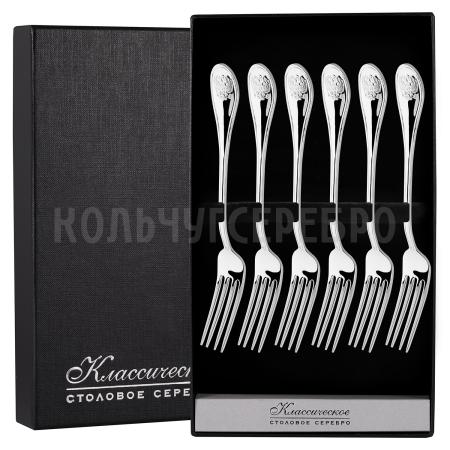 СЕРЕБРЯНЫЙ НАБОР "ОТЕЧЕСТВО" (6 ДЕСЕРТНЫХ ВИЛОК) – КРАСНАЯ ПРЕСНЯ