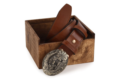 КОЖАНЫЙ РЕМЕНЬ "РЫБАЛКА VIP" РЫЖИЙ