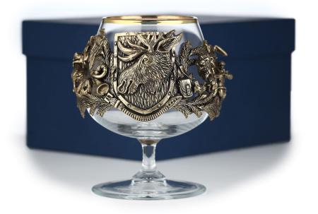 БОКАЛ ДЛЯ КОНЬЯКА "РУССКИЙ ЛЕС - ЛОСЬ" CLASSIC 