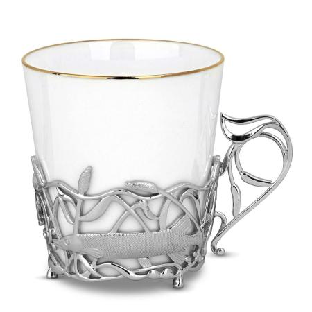 СЕРЕБРЯНАЯ КОФЕЙНАЯ ЧАШКА 42436 – РУССКИЕ САМОЦВЕТЫ