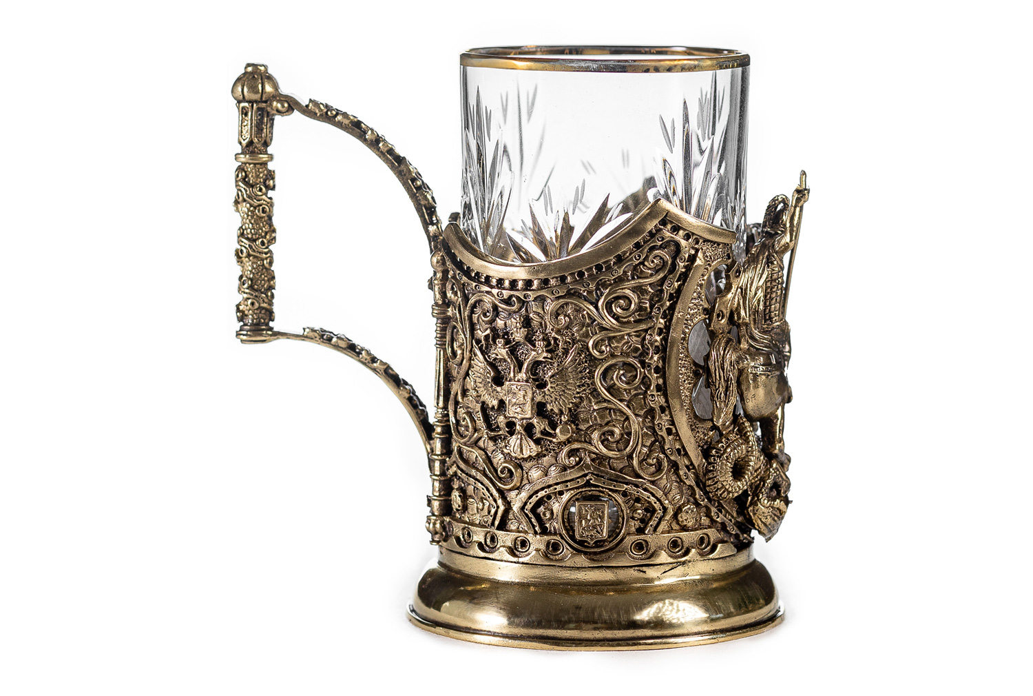 ПОДСТАКАННИК "ГЕОРГИЙ ПОБЕДОНОСЕЦ VIP" ЛАТУННЫЙ