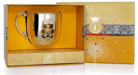 ДЕТСКАЯ СЕРЕБРЯНАЯ КРУЖКА "МИШКА" КД – АРГЕНТА