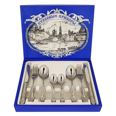 СТОЛОВЫЙ НАБОР ИЗ НЕРЖАВЕЮЩЕЙ СТАЛИ "ТРОЙКА" М3 (24 ПРЕДМЕТА)