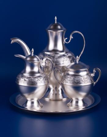 СЕРЕБРЯНЫЙ КОФЕЙНЫЙ НАБОР "№11" (4 ПРЕДМЕТА) – МСТЁРСКИЙ ЮВЕЛИР