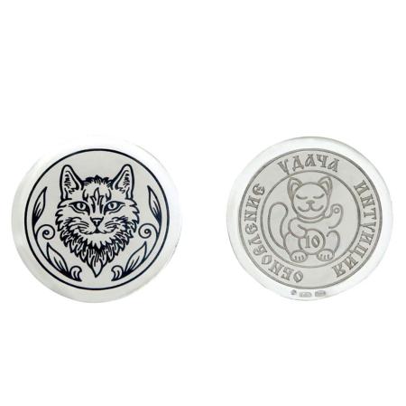 СЕРЕБРЯНАЯ СУВЕНИРНАЯ МОНЕТА "ГОД КОТА" – СЕВЕРНАЯ ЧЕРНЬ